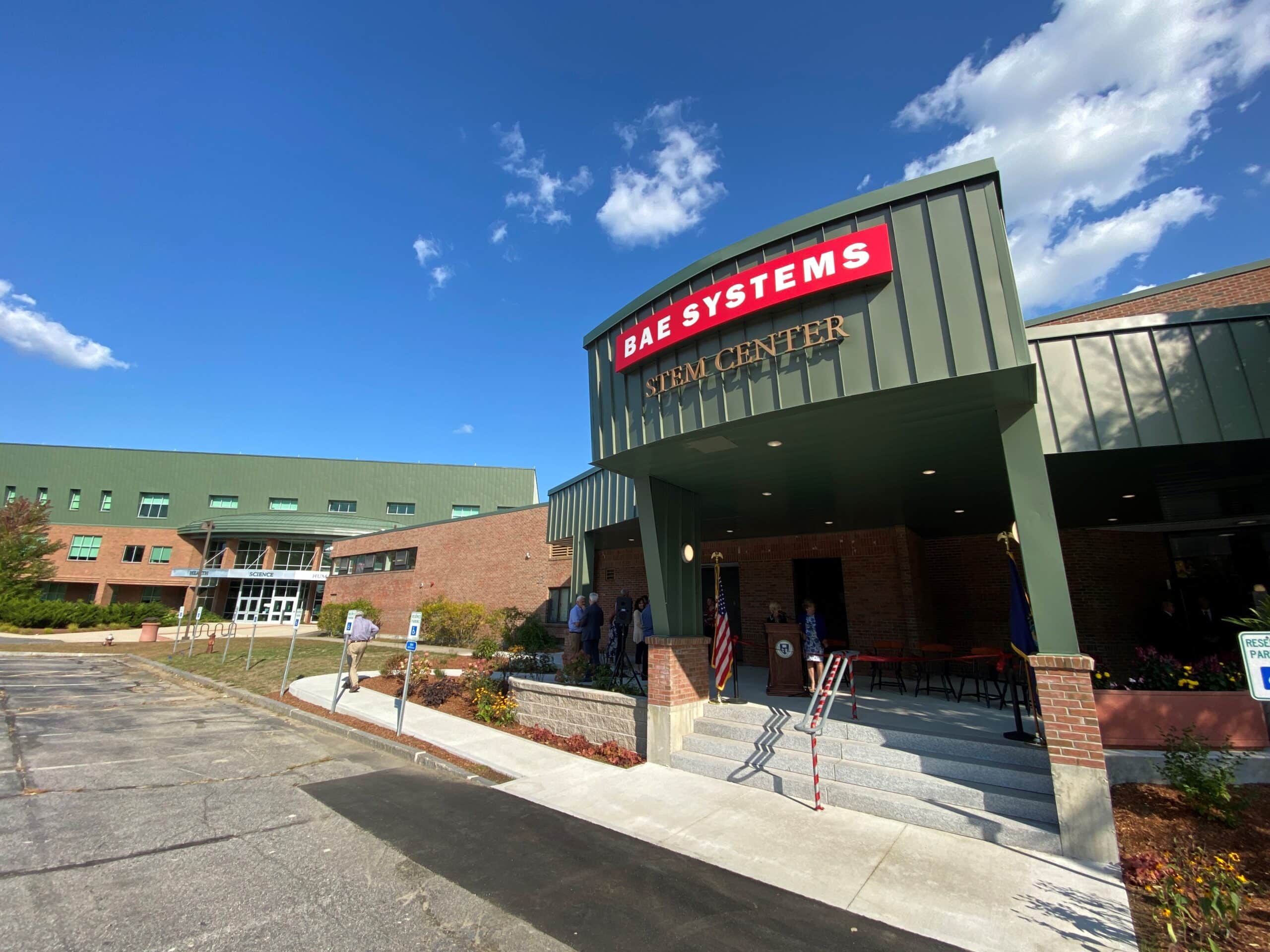 The new STEM Center entrance on the West side of campus